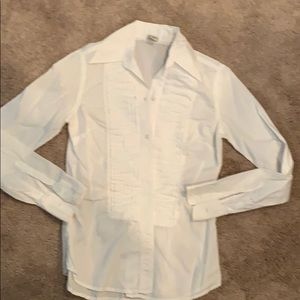 Womens Lucky brand longsleeve white cotton shirt